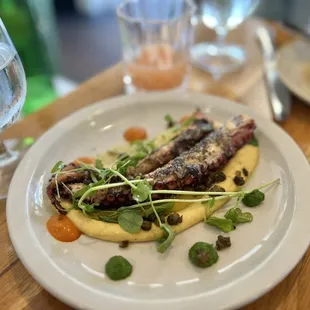 a plate of food on a table