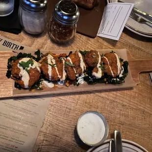 a plate of food on a table
