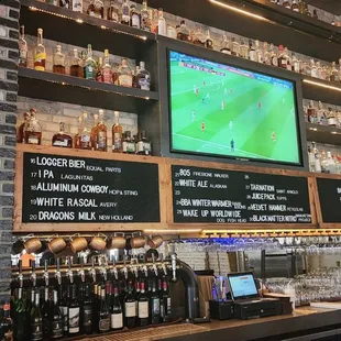 Bar and beer menu right side