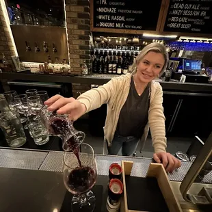 Ashley bringing the magic at the Taverna Rossa bar.