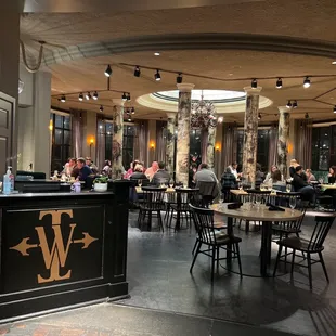 people sitting at tables