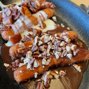 Donuts. A little soggy but the flavor was there