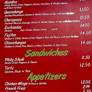 Grill &amp; Sandwiches/Tortas