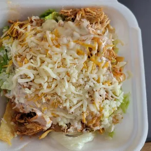 Chicken Nachos - GOOD chip to stuffing ratio. The drive-thru experience was great and perfect for an afternoon nacho pick-up!