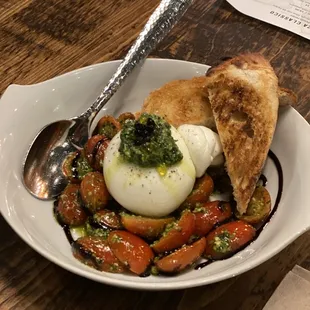 Burrata and tomatoes. Nostra Caprese was so good!