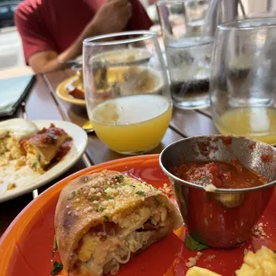 a plate of food on a table