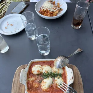 Gnocchi and rigatoni