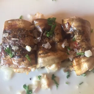 Grain free version for me: lobster stuffed eggplant