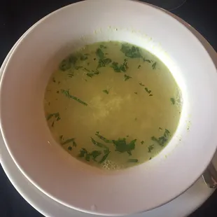 Brodettato: A light chicken soup, flavored with lemon and egg