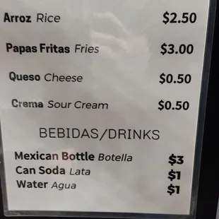 prices