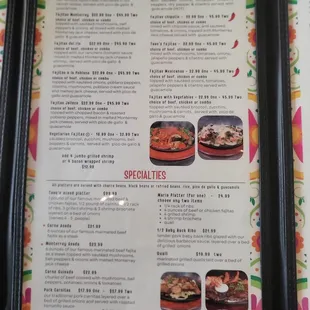 Extensive menu - something for everyone to choose from!