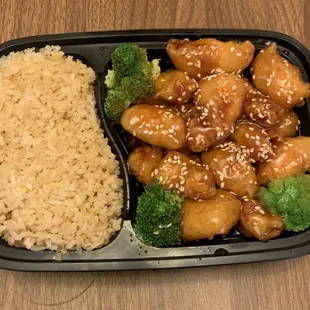 Sesame Chicken with Egg Fried Rice