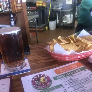 Chips and beer!