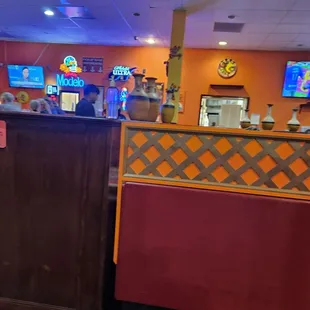 the front desk and counter