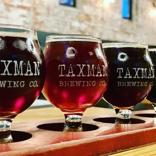 Seasonal flight. Left to right: Tax holiday, cherry picker, bean counter, s'morecast