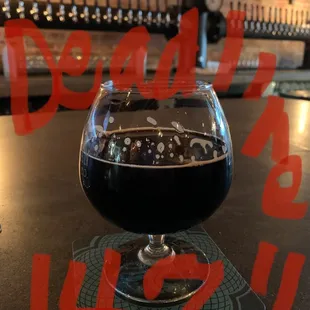 Deadline Burbon infused cask beer