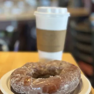 Klassic glazed doughnut and Taxus mocha latte - great pairing