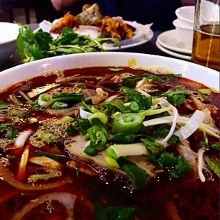 The bun bo hue&apos; no complaints it was pretty damm good. No need to add any sauces! 9-10