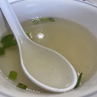 Soup from rice platter combo