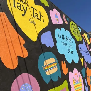 a mural on the side of a building