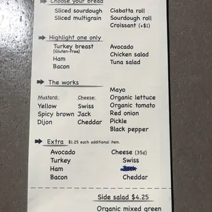 Whole sandwiches