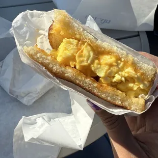 Egg and cheese sandwich