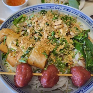a bowl of food