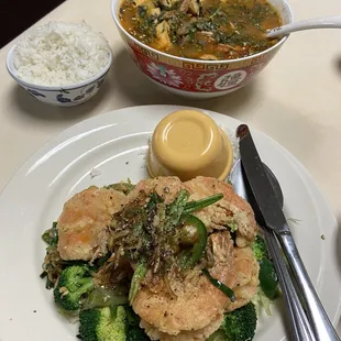 Front: Tom Rim  Back: Thai Tamarid soup (spicy)