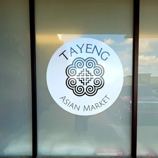 the logo on the window
