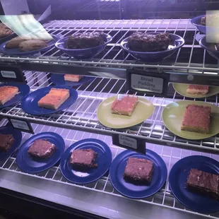 Cookies, blue berry scones, bread pudding, lemon or buttermilk bars, and rocky road brownies!!