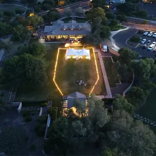 Beautiful tents with lights