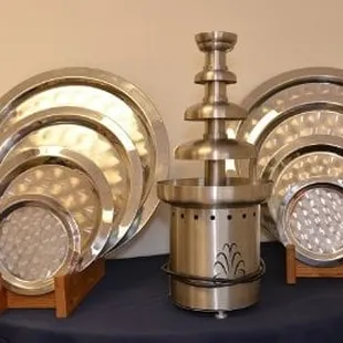 Chocolate Fountain And Serving Trays