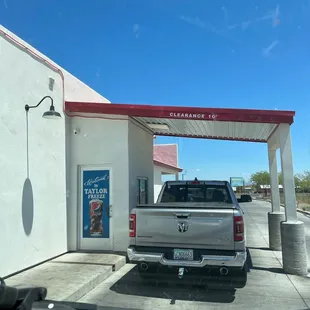 Tall clearance for drive-thru