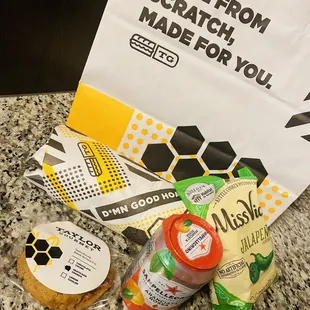 the contents of a made from scratchh made for you bag
