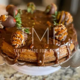 a chocolate covered cake