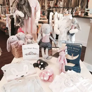 At Taylor + Max, we curate unique gift bundles for baby showers. We also have Jellycat!