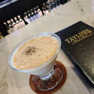 Espresso martini, added Baileys - delicious!