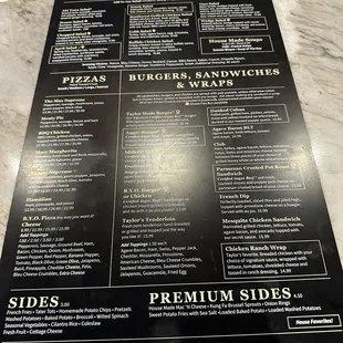 New menu!