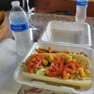 Po boy plate... sandwich bread wasn't great.