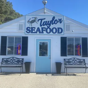 the front of the restaurant