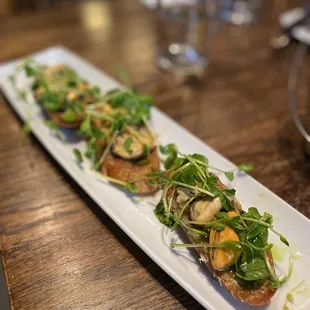 Marinated Mussel Toast