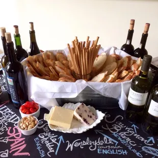 More wine and cheese table