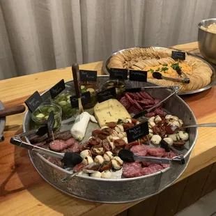 Pickles, meats, and cheese