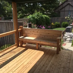 Custom deck and bench