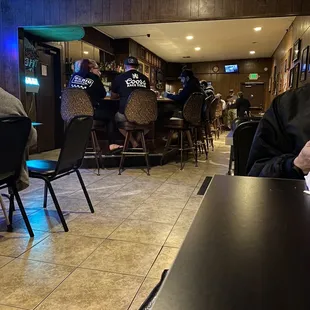 Long bar/dining area