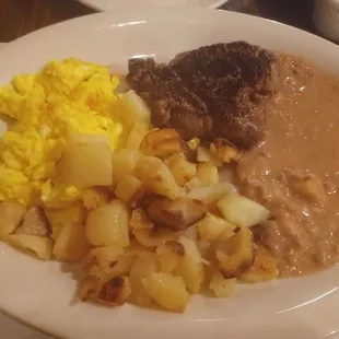 Breakfast steak ($17)