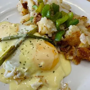 Green Egg. $8 with home fries / peppers and onions.