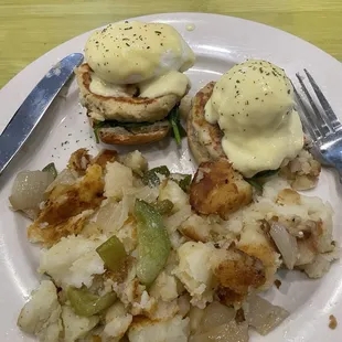 Crab cake Benedict