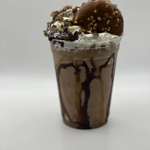 a milkshake in a cup