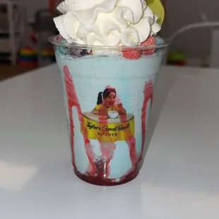 Berry Good Shaker with subbed Cotton Candy Ice Cream